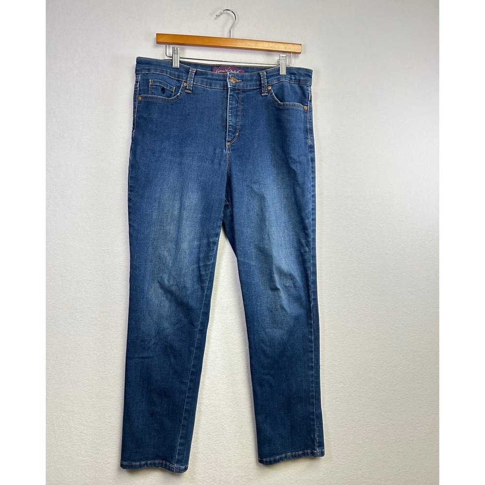 Gloria Vanderbilt Womens Jeans Size 12 Blue Denim Straight Leg Pants